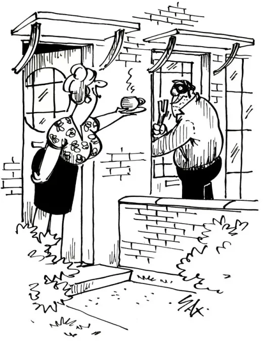 Framed Print : Cartoon by Sax Neighbourhood watch. If you don t know your neighbours why not offer Framed Print : Cartoon by Sax Neighbourhood watch. If you don t know your neighbours why not offer