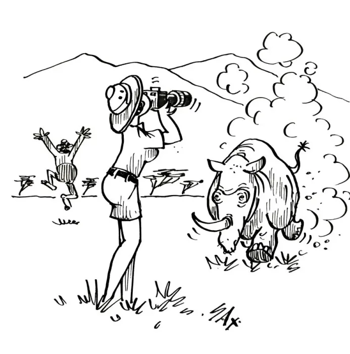 Framed Print : Cartoon by Sax Shooting the wildlife. I just can t seem to keep this camera still Framed Print : Cartoon by Sax Shooting the wildlife. I just can t seem to keep this camera still