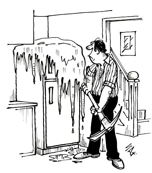 Cartoon by Sax When is it time to defrost the freezer