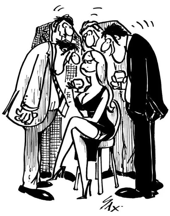 Framed Print : Cartoon by Sax Usually paying little or no attention to political correctness, Sax