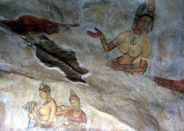 CAVE PAINTINGS Frescoes (detail) of the cloud maidens, or lightening princesses