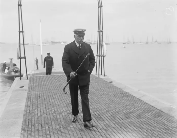 Framed Print : Celebrities at Cowes on Isle of Wight, of the South Coast of England The Duke of Framed Print : Celebrities at Cowes on Isle of Wight, of the South Coast of England The Duke of