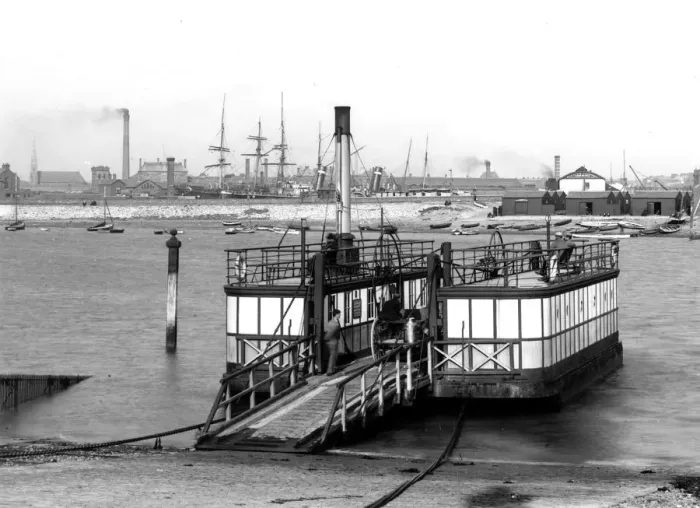 Framed Print : Chain ferry with Milkman and Milk cart, onboard the Walney Ferry, Barrow in Furness Framed Print : Chain ferry with Milkman and Milk cart, onboard the Walney Ferry, Barrow in Furness