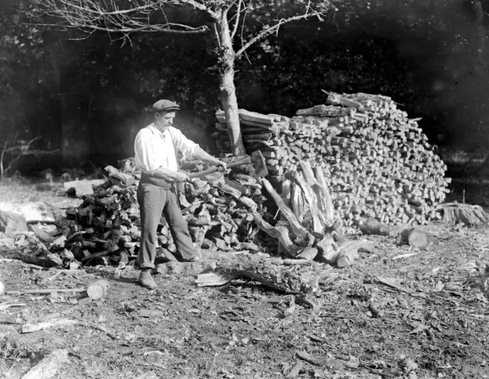Framed Print : Charcoal burning for the trenches in the New Forest Framed Print : Charcoal burning for the trenches in the New Forest