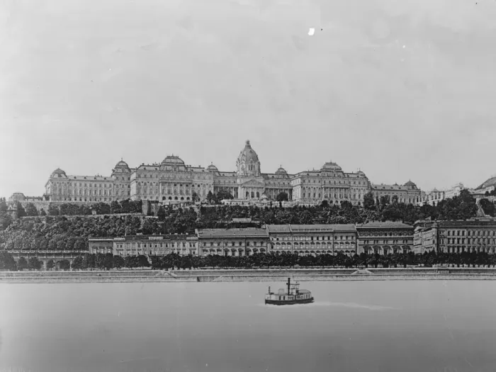 Framed Print : Chateau Royal, Budapest. 1924
