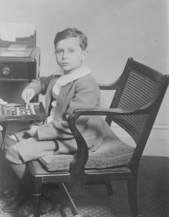 Framed Print : Chess Prodigy Aged Ten Years Wins in Masters Tourney Samuel Rzechewski a 10 year