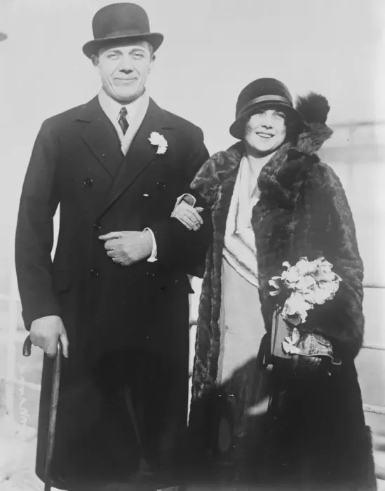 Framed Print : Chicagos biggest wedding. Mr H Howard and his bride, formerly Miss Loretta Hines