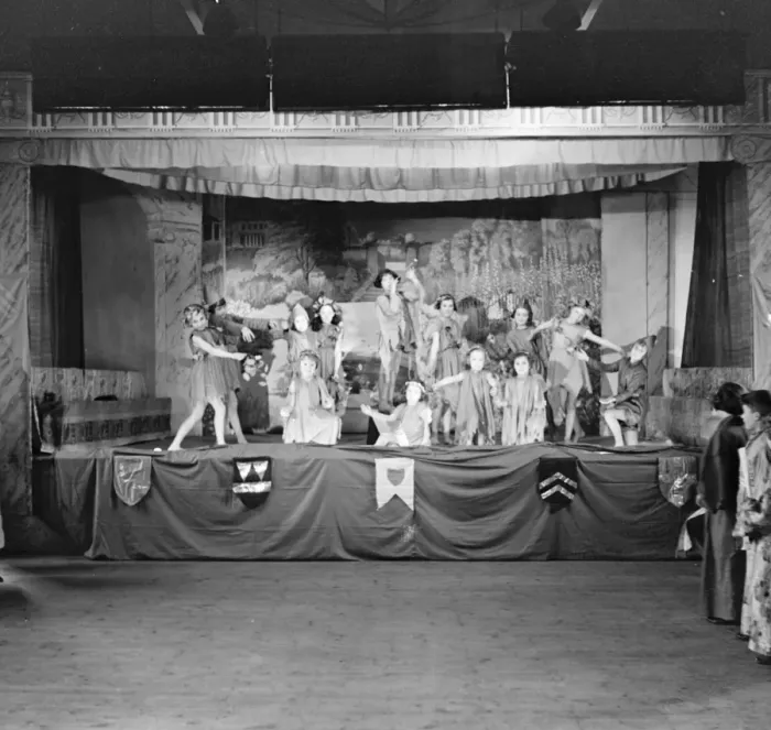 Framed Print : Children from Our Ladys High School in Dartford, Kent, performing a school play Framed Print : Children from Our Ladys High School in Dartford, Kent, performing a school play