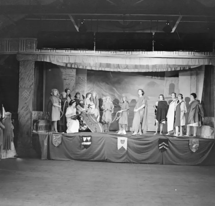 Framed Print : Children from Our Ladys High School in Dartford, Kent, performing a school play