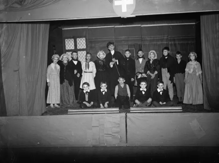 Framed Print : Children in the play Nicholas Nickleby at Dartford, Kent. 1937 Framed Print : Children in the play Nicholas Nickleby at Dartford, Kent. 1937