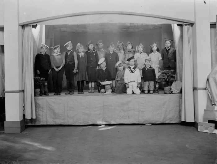 Framed Print : Children of St Mary Cray Council School in Bromley, Kent, perform in a stage concert