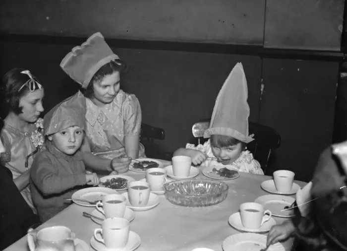 Framed Print : A childrens party at the Working Mens club in Sidcup, Kent. 1938 Framed Print : A childrens party at the Working Mens club in Sidcup, Kent. 1938