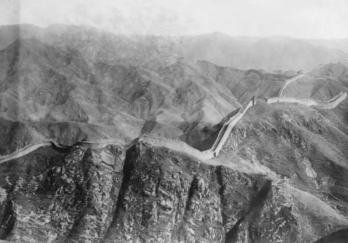 Framed Print : The Chinese Great Wall. 5 January 1929 Framed Print : The Chinese Great Wall. 5 January 1929