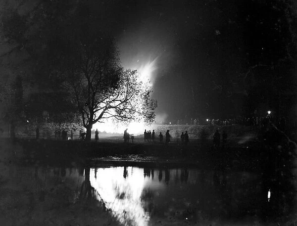 Chislehurst Bonfire in Kent. 5 November 1934