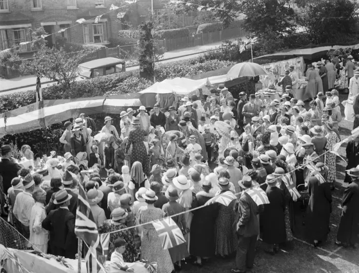 Framed Print : Chislehurst garden party, Kent. 1935 Framed Print : Chislehurst garden party, Kent. 1935