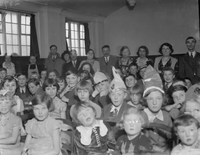 Framed Print : The Chislelhurst Oddfellows childrens party. 7 March 1936 Framed Print : The Chislelhurst Oddfellows childrens party. 7 March 1936