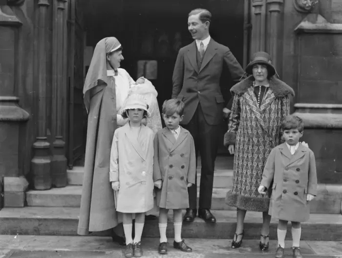 Framed Print : Christening of infant son of Mr and the Hon Mrs St Aubyn at St James church, Paddington Framed Print : Christening of infant son of Mr and the Hon Mrs St Aubyn at St James church, Paddington