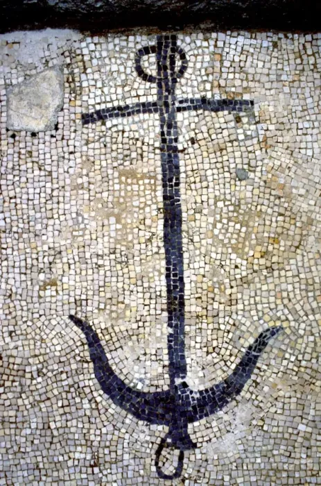 Framed Print : Christian Symbols Anchor Anchor as symbol of christ mosaic in floor in anceint Roman Framed Print : Christian Symbols Anchor Anchor as symbol of christ mosaic in floor in anceint Roman