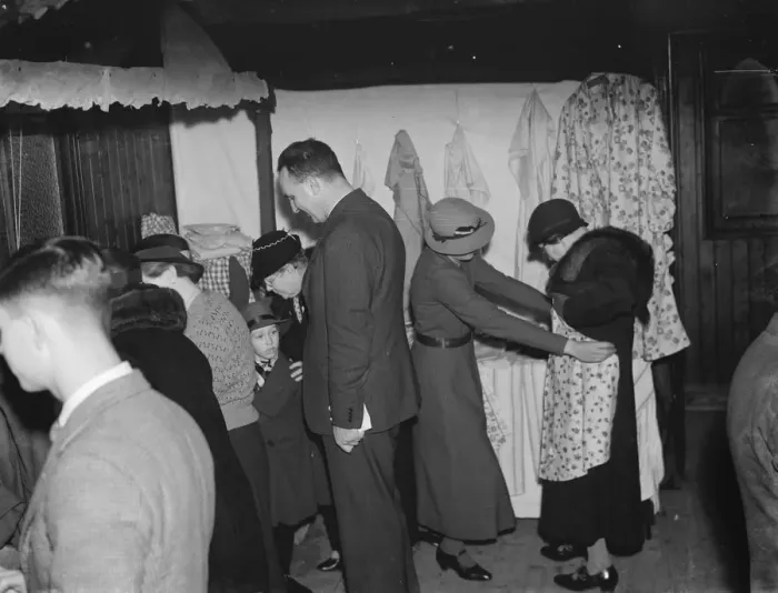 Framed Print : Christmas bazaar at Holy Redeemer, Lamorbey, Kent. 1936 Framed Print : Christmas bazaar at Holy Redeemer, Lamorbey, Kent. 1936