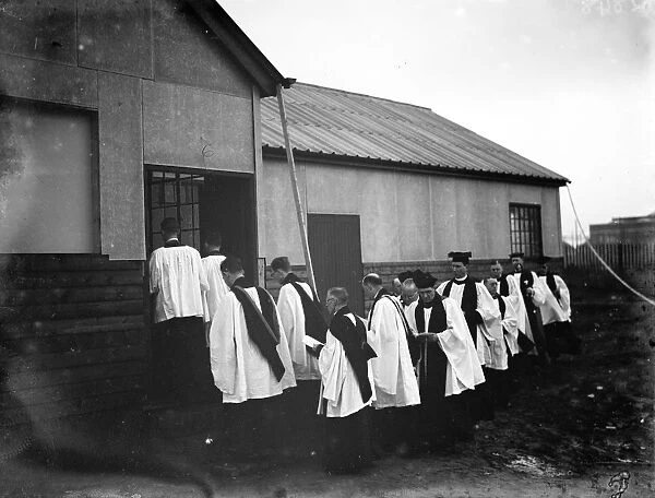 The church hall opening in Barnehurst, Kent, led by the Bishop of Rochester