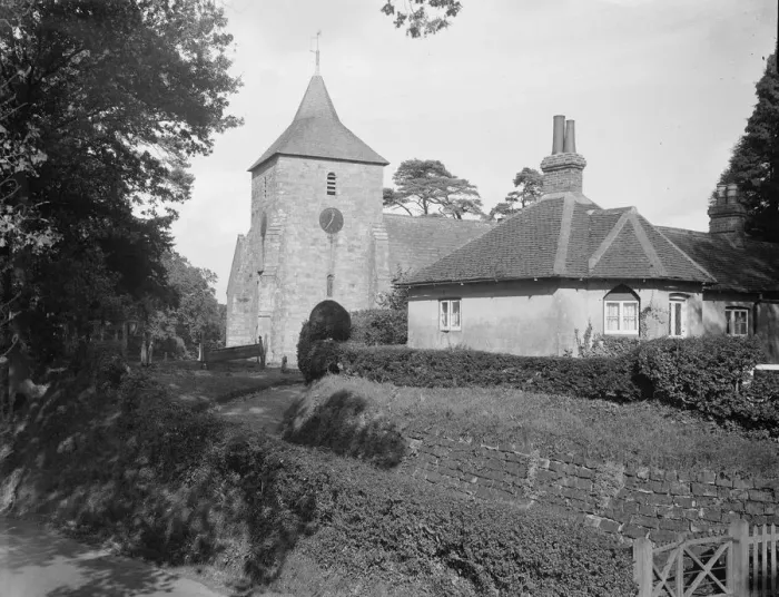 Framed Print : The church in the pretty village of Balcombe in Sussex. 8 October 1931 Framed Print : The church in the pretty village of Balcombe in Sussex. 8 October 1931