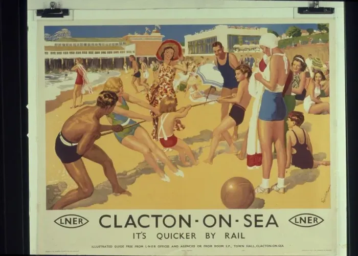 Framed Print : Clacton-on-Sea poster - Its quicker by rail - BTW trans rail Framed Print : Clacton-on-Sea poster - Its quicker by rail - BTW trans rail