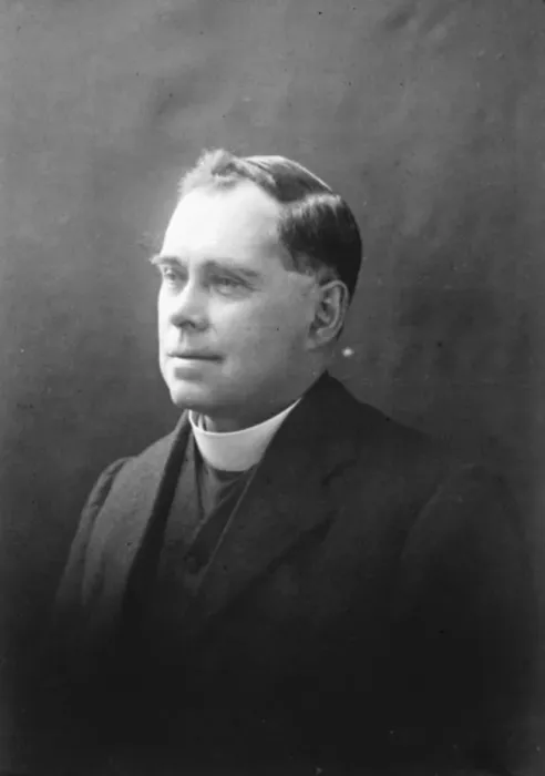 Framed Print : Clergymans gift of a hospital in memory of his wife. The Reverend P T Mignot of Guernsey