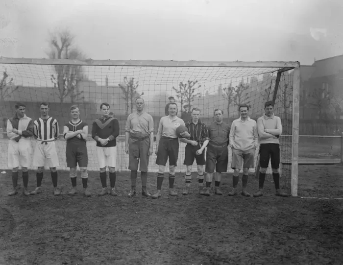 Framed Print : Clerical Footballers AVC in action A unique football match was played on the ground Framed Print : Clerical Footballers AVC in action A unique football match was played on the ground