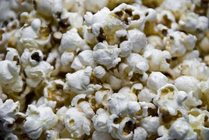 Framed Print : Close up of freshly popped popcorn credit: Marie-Louise Avery  /  thePictureKitchen