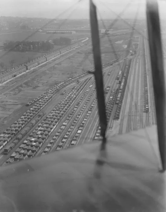 Framed Print : The Coal Crisis From the Air A remarkable photgraph taken from an aeroplane showing