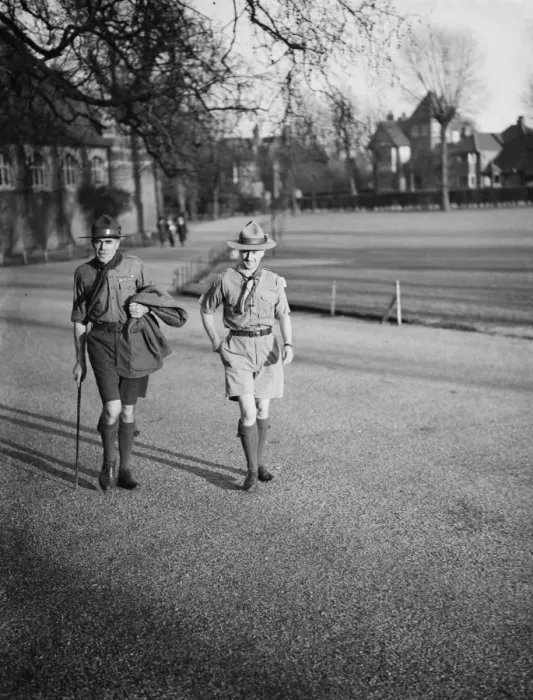 Framed Print : Colonel, Sir Richard Gethin with Mr Turbeville at the official scout hut opening Framed Print : Colonel, Sir Richard Gethin with Mr Turbeville at the official scout hut opening