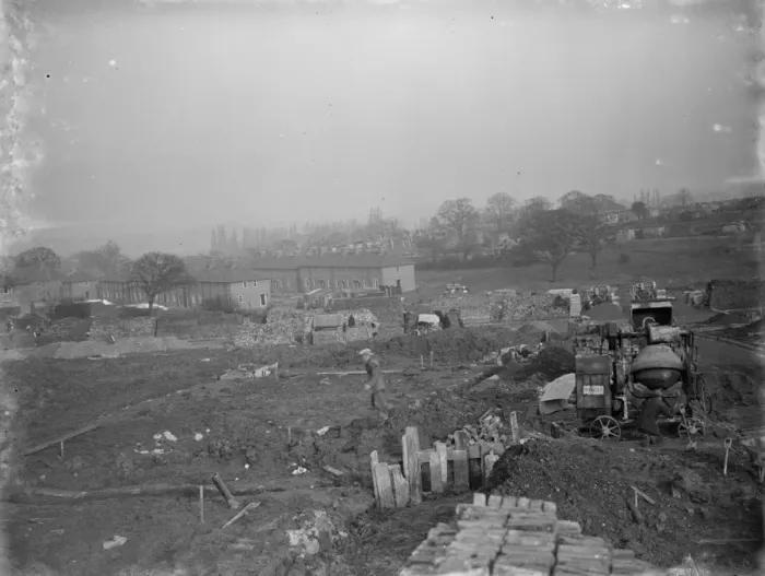 Framed Print : The construction of the London County Council housing estate at Chislehurst, Kent Framed Print : The construction of the London County Council housing estate at Chislehurst, Kent