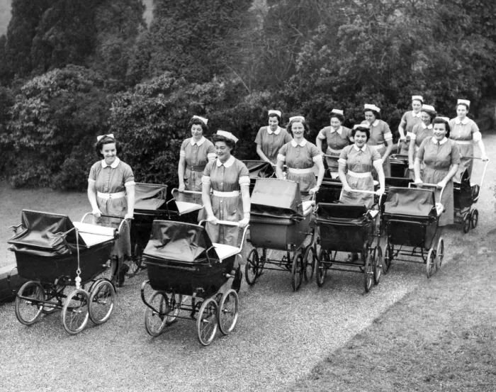 Framed Print : A convoy sets out when the students take their charges for their morning airing