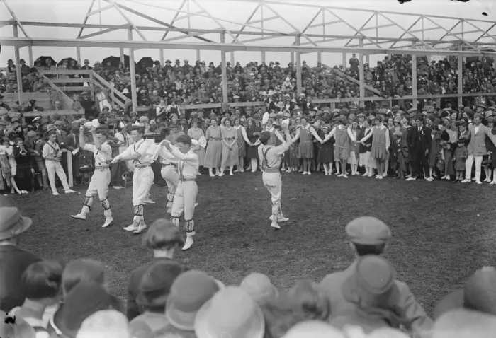 Framed Print : Cornish folk dance at Helston northern end of the Lizard Silk hat dancers passing Framed Print : Cornish folk dance at Helston northern end of the Lizard Silk hat dancers passing