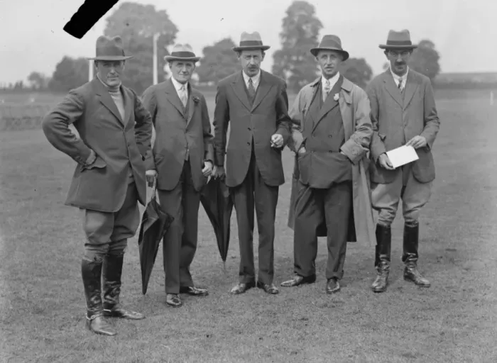 Framed Print : At the County Polo Pony Association Show at the Ranelagh Club, West London, the judges