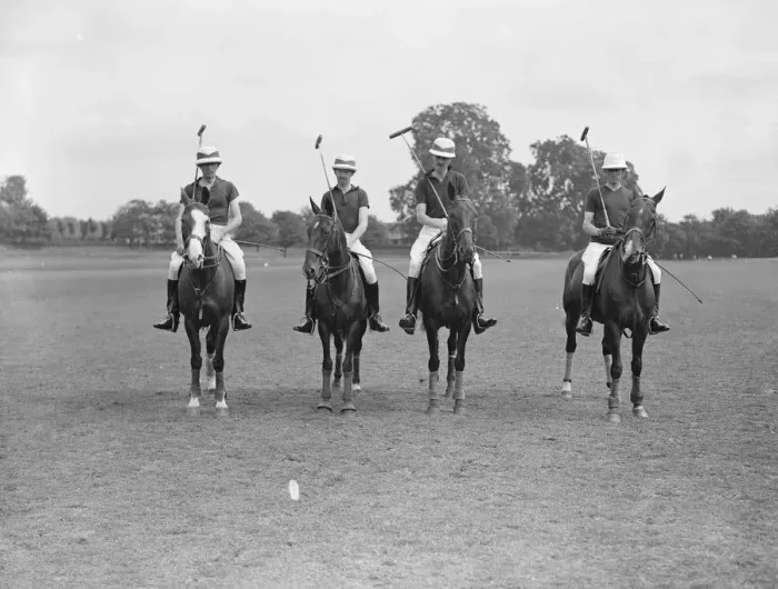 Framed Print : County Polo at Ranelagh B Team Left to right A H Head, F F B St George