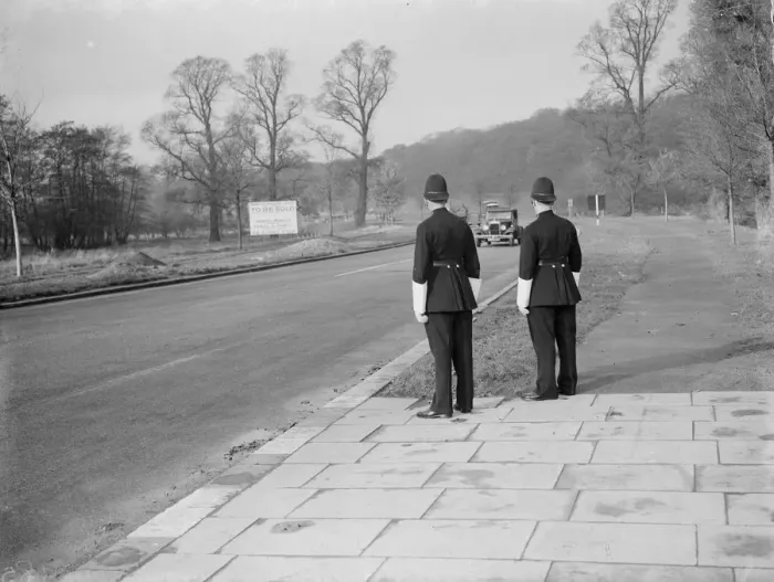 Framed Print : Courtesy cops on duty in Bexleyheath, Kent. PC 294R Baxter and PC 501R Hook Framed Print : Courtesy cops on duty in Bexleyheath, Kent. PC 294R Baxter and PC 501R Hook