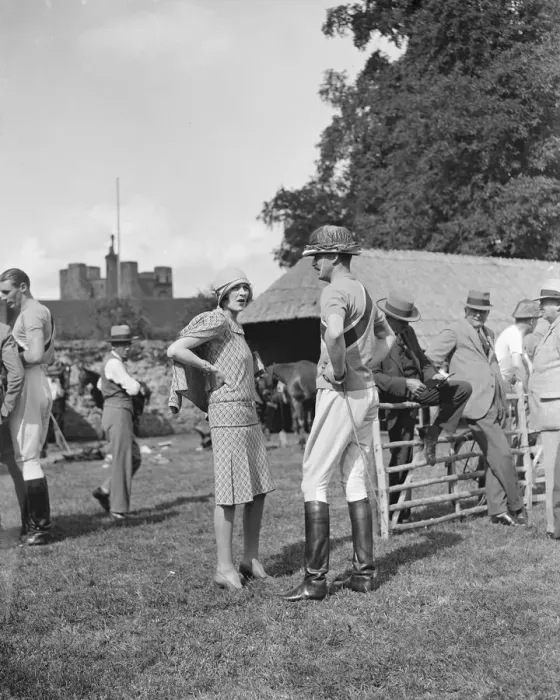 Framed Print : Cowdray Park polo tournament Lady Louis Mountbatten and Captain Pilkington 1929