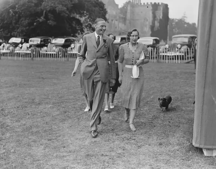 Framed Print : At the Cowdray Park Polo Tournament at Midhurst in Sussex, Lord Barnby and Miss Framed Print : At the Cowdray Park Polo Tournament at Midhurst in Sussex, Lord Barnby and Miss