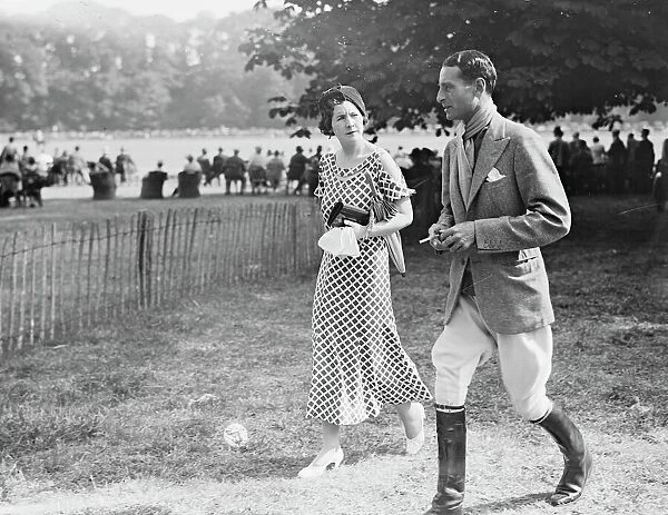 Cowdray Park Polo Week Miss Chichester and Captain Ronald Cooke 1933