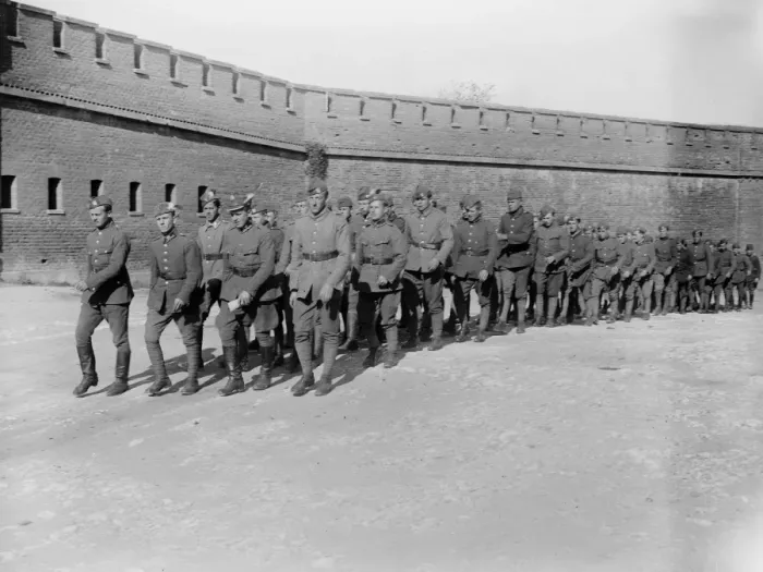 Framed Print : Cracow, Poland. Polish soldier at drill. 24 October 1921 Framed Print : Cracow, Poland. Polish soldier at drill. 24 October 1921