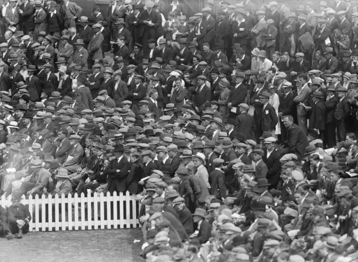 Framed Print : Cricket at the Oval, Surrey versus Kent in the County Championship. Part of Framed Print : Cricket at the Oval, Surrey versus Kent in the County Championship. Part of