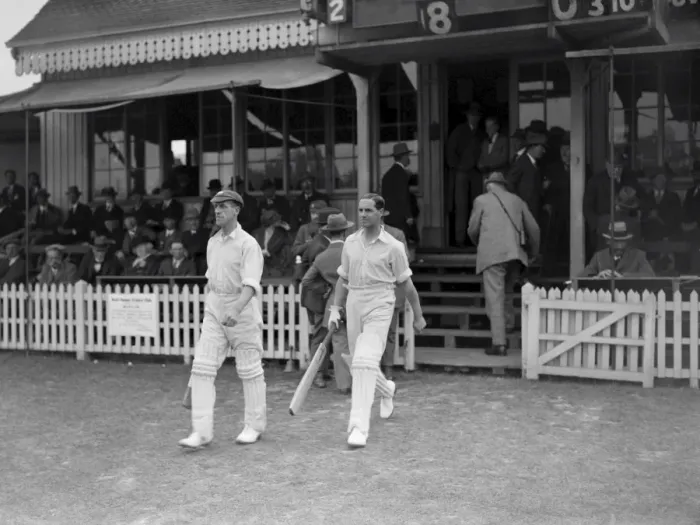 Framed Print : Cricket at Tonbridge, Kent versus Yorkshire Herbert Sutcliffe and Percy Holmes
