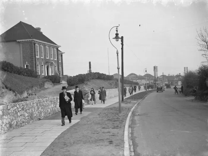 Framed Print : Crofton road in Orpington with the local council offices on the left Framed Print : Crofton road in Orpington with the local council offices on the left