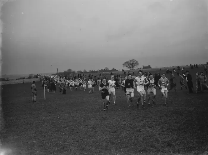 Framed Print : Cross country race Darenth, Kent. 1937 Framed Print : Cross country race Darenth, Kent. 1937