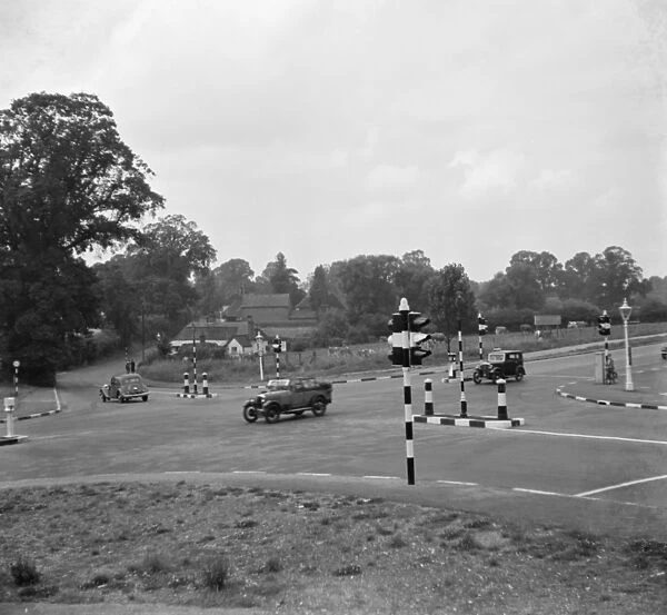 Crossroad on Sidcup bypass Kent. 1936