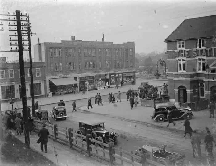 Framed Print : Crowds at Station. 1935 Framed Print : Crowds at Station. 1935