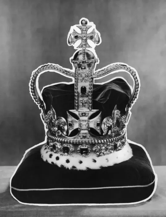 Framed Print : The Crown of England copied in the time of Charles II from the anicient crown worn