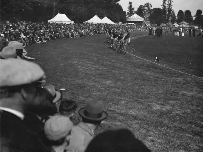 Framed Print : Cycle race, Bexley Heath. 1937 Framed Print : Cycle race, Bexley Heath. 1937