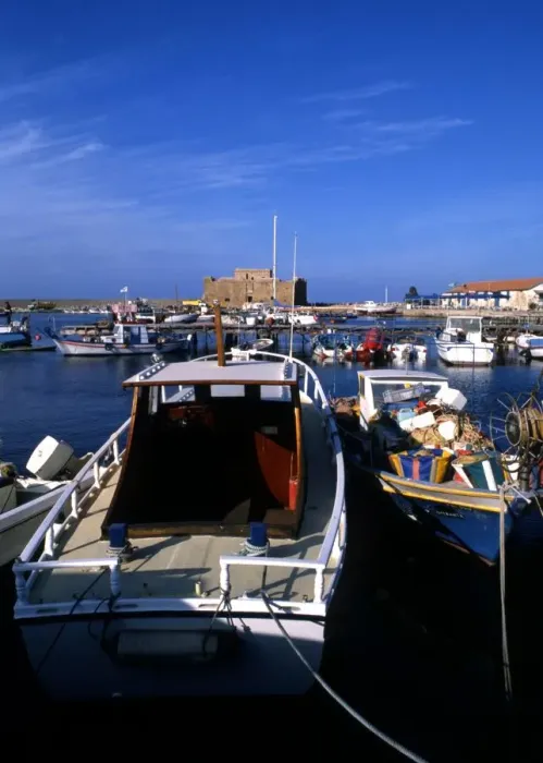 Framed Print : Cyprus. Boats in Paphos Harbour Framed Print : Cyprus. Boats in Paphos Harbour